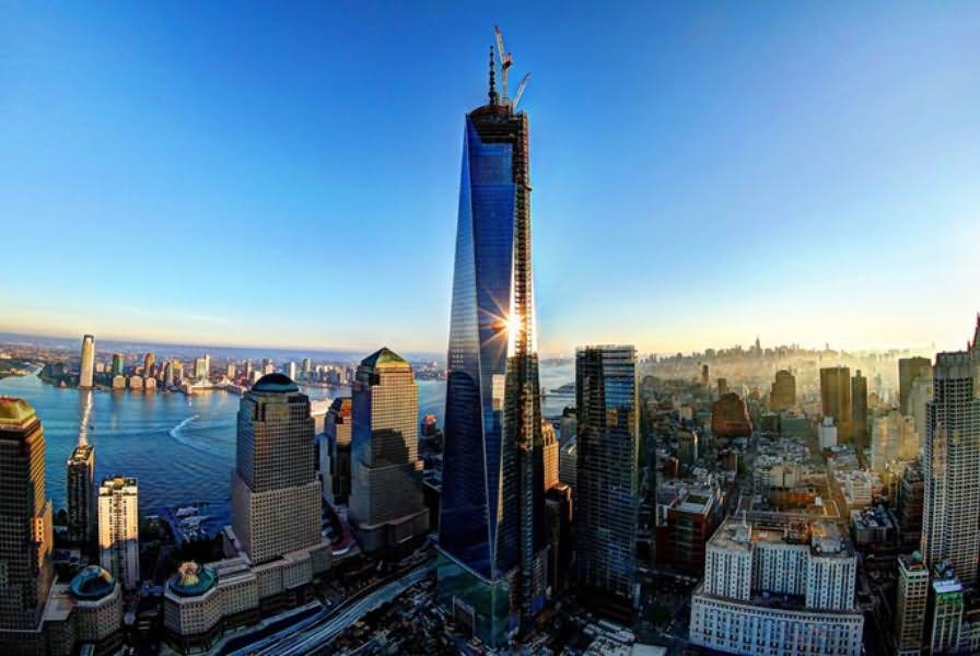 Sunset View Of One World Trade Center