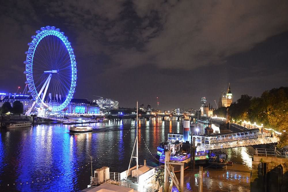 The London Eye And County Hall At Night