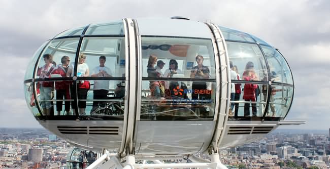 Tourist Inside London Eye