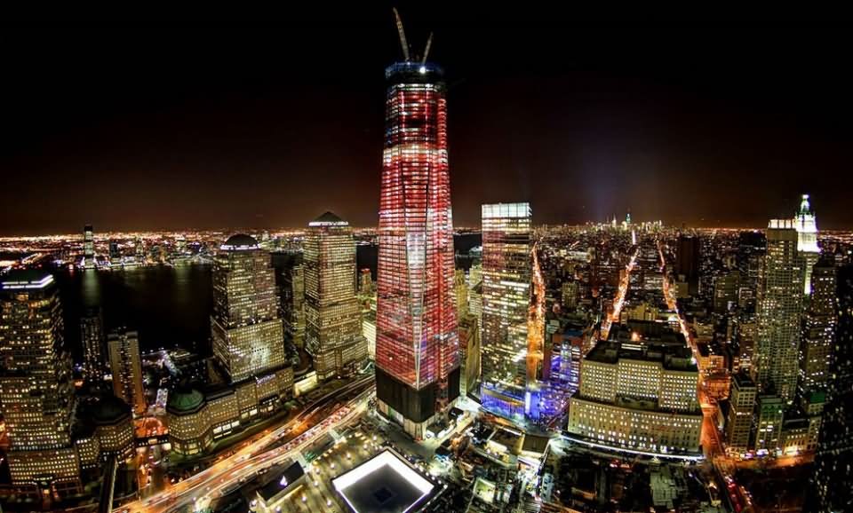 Very Beautiful Night View Of One World Trade Center