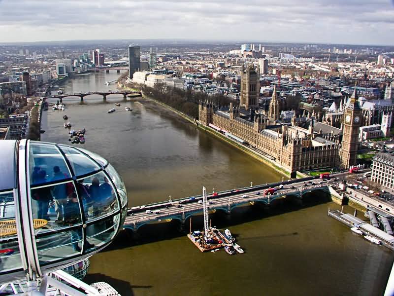 View From London Eye Of River Thames