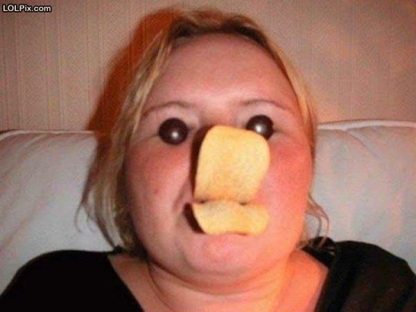 Woman Making Duck Face Funny Image For Facebook