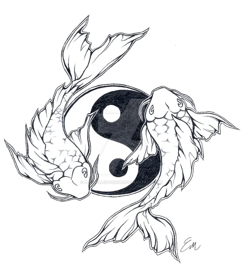 Yin Yang Fish Tattoo Designs by Les Belles Soeurs