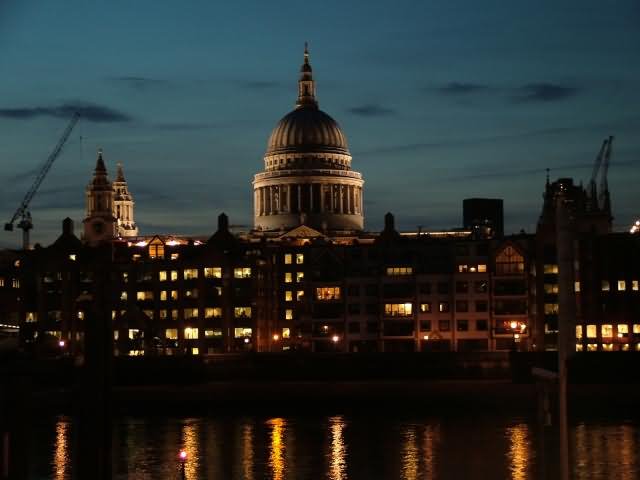 Adorable Night View Of St Paul's Cathedral, London