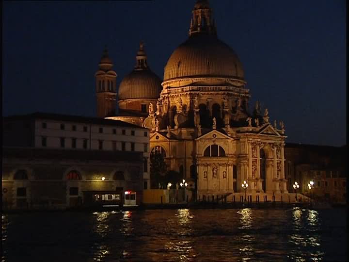 Adorable Night View Of The Santa Maria della Salute, Venice