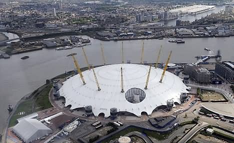 Aerial View Of The O2 In London
