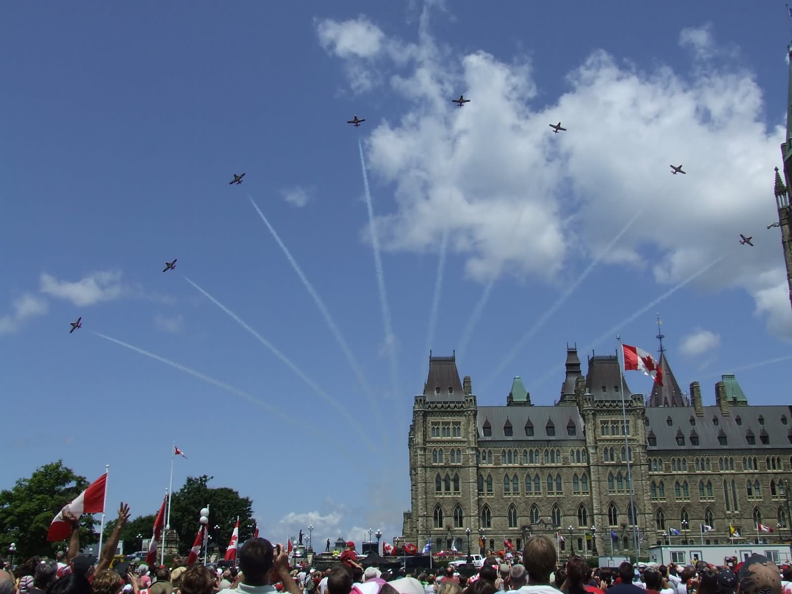 Air Show Over Parliament During Canada Day