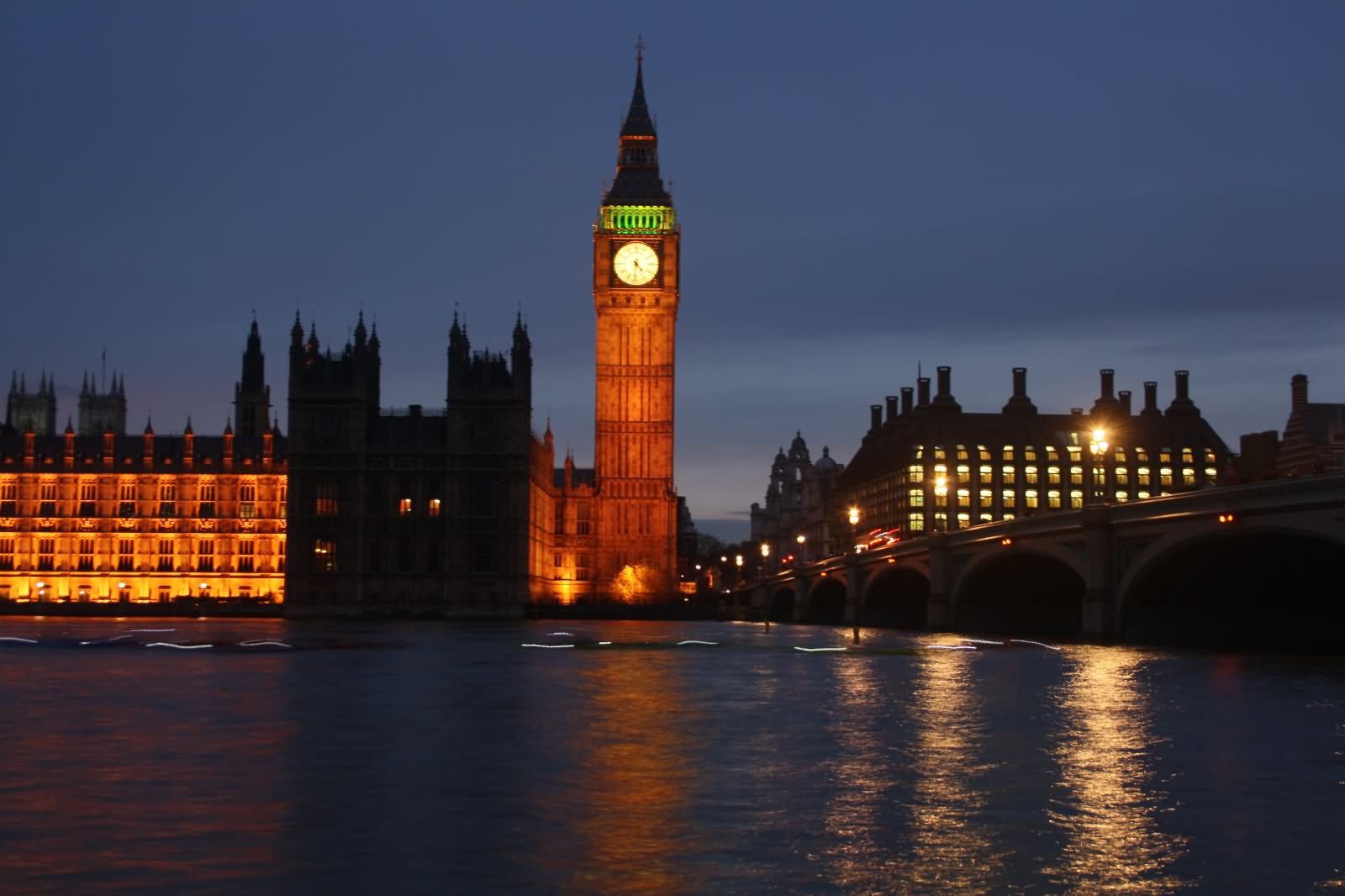 Amazing Night View Of Big Ben Over The River Thames