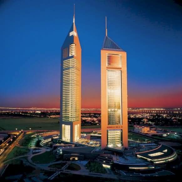 Amazing Night View Of The Emirates Towers