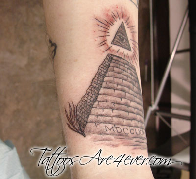 Attractive Illuminati Eye Pyramid Tattoo Design For Sleeve By Cisco And Nicole