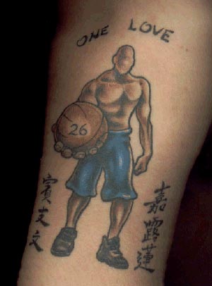 Basketball Sports Player Tattoo On Arm