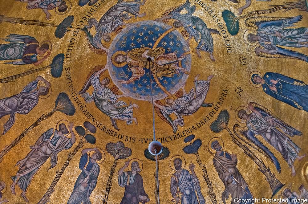 Beautiful Art Work On Ceiling Of St Mark's Basilica