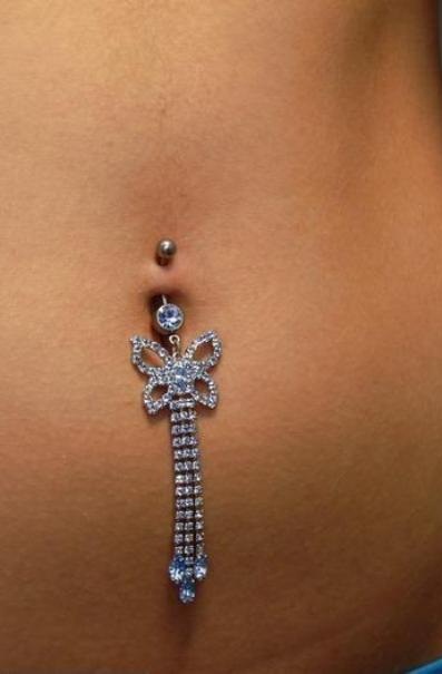 Beautiful Butterfly Navel Ring Belly Piercing