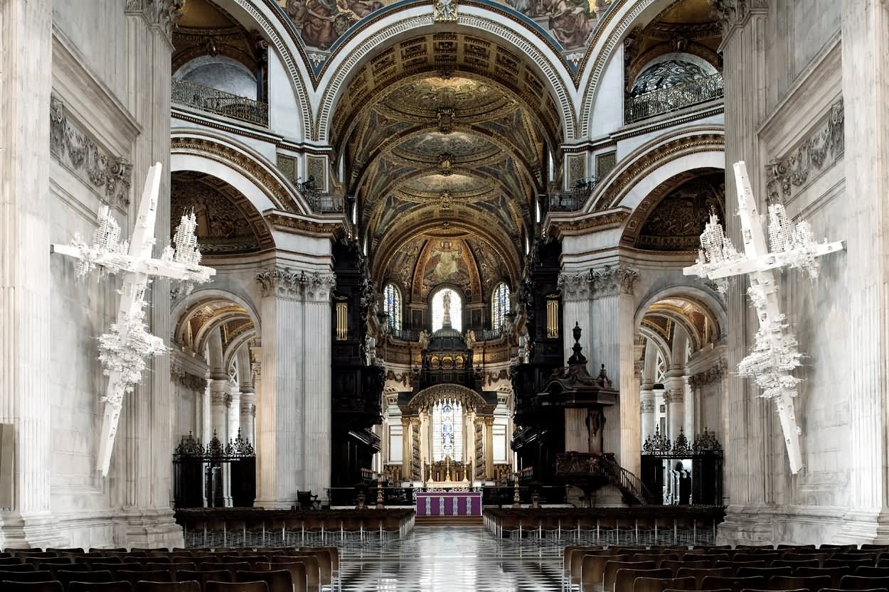 Beautiful Inside View Of The St Paul's Cathedral, London
