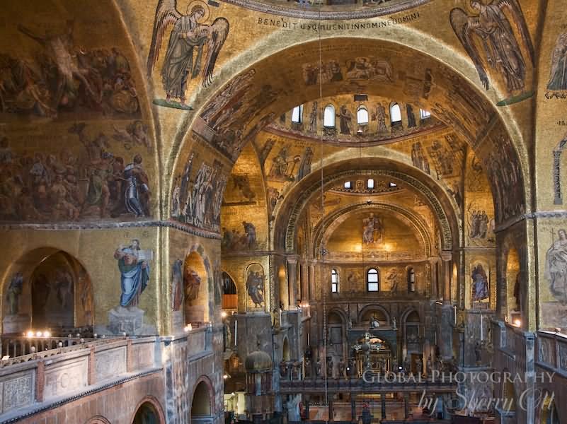 Beautiful Interior View Of St Mark's Basilica
