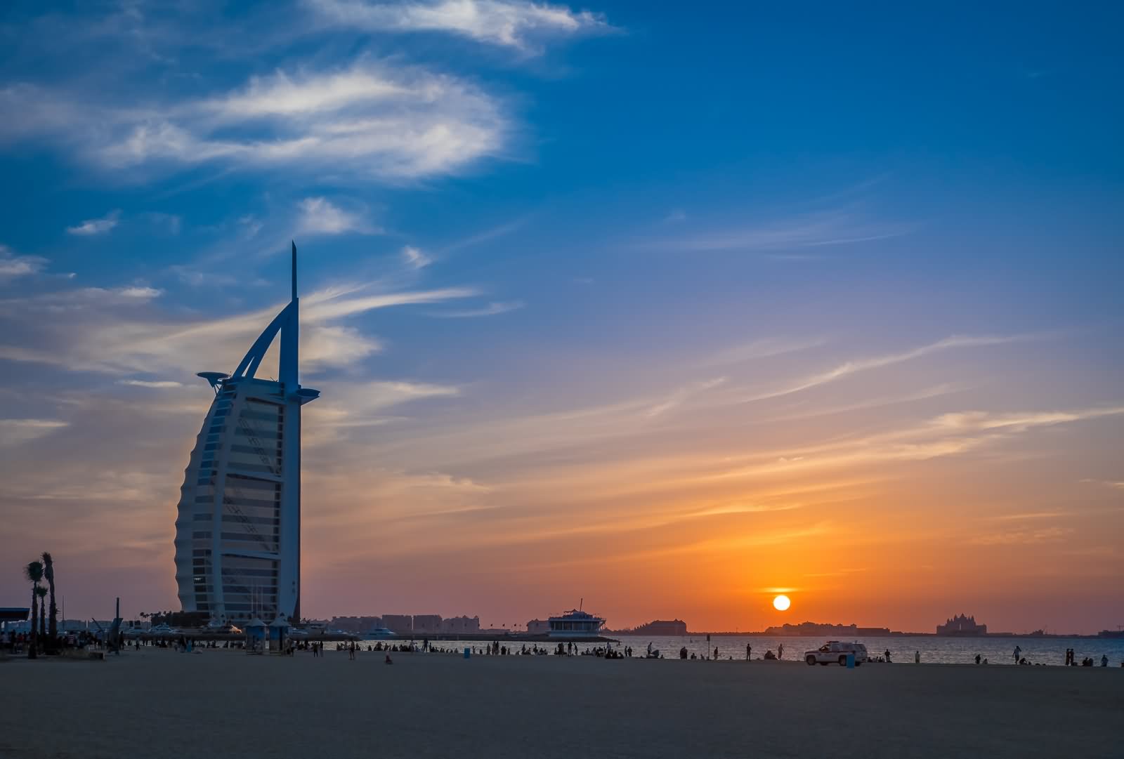 Beautiful Sunset View Of Burj Al Arab