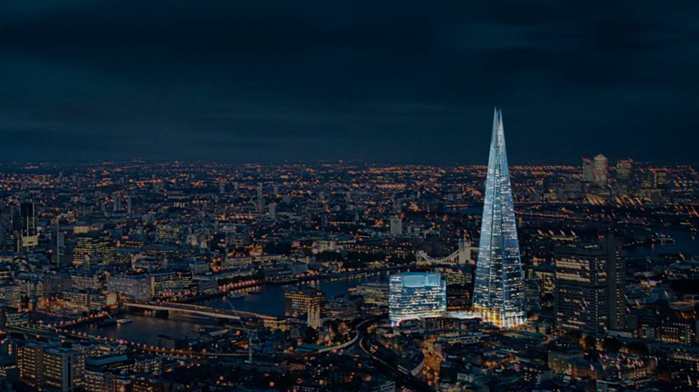 Beautiful View Of The The Shard At Night