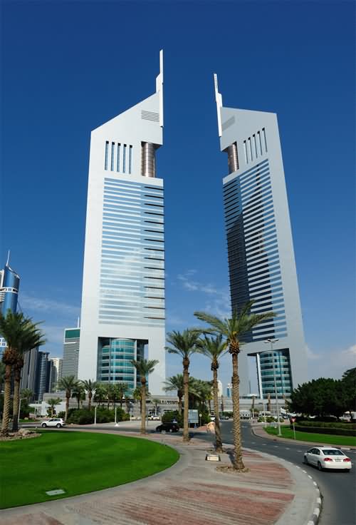Beautiful Front View of Emirates Towers In Dubai
