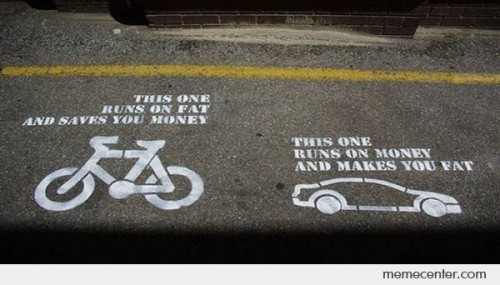 Bicycle Vs Car Funny Meme Image For Facebook
