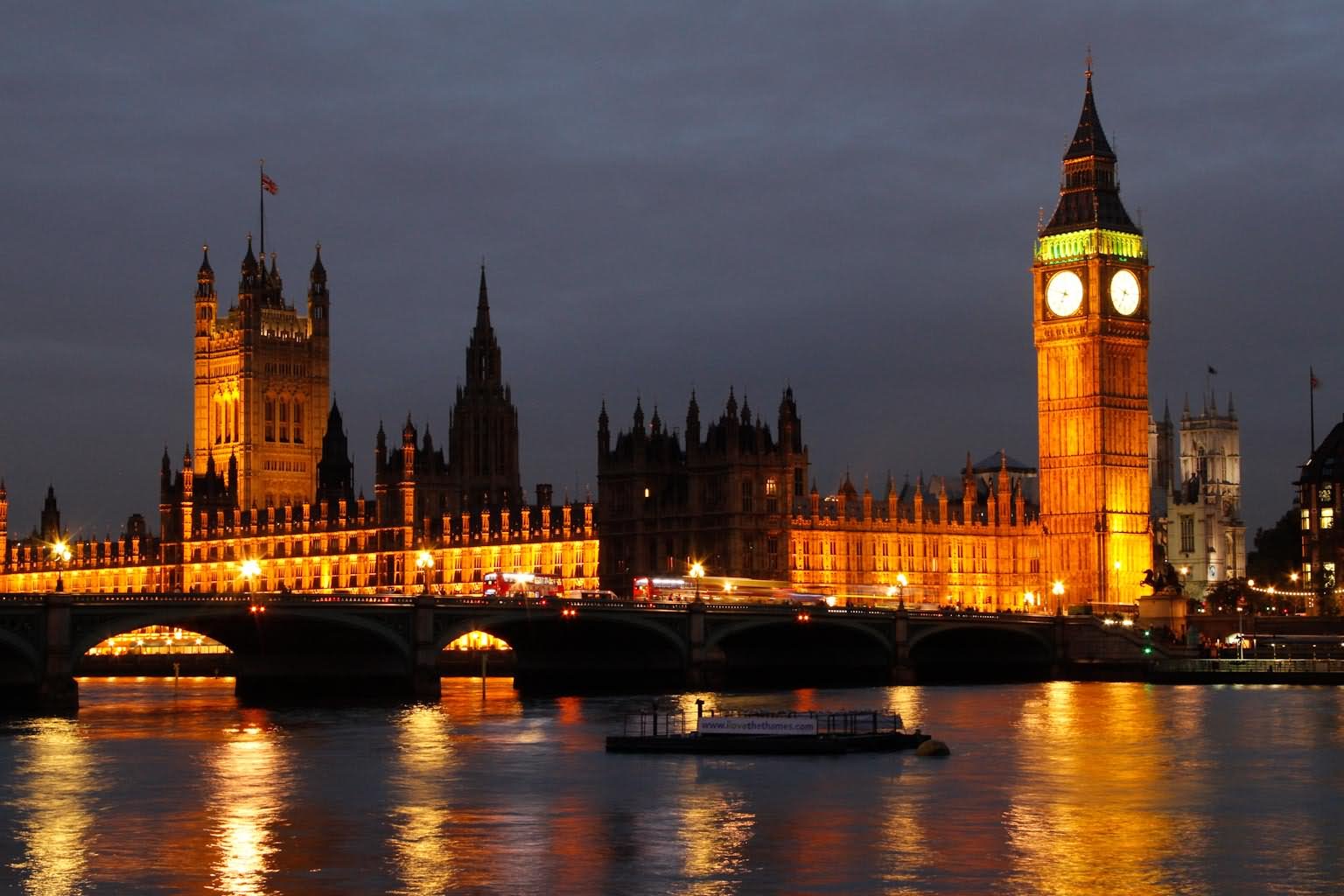 Big Ben And The Houses Of Parliament Illuminated At Night