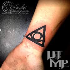 Black Eye In Triangle Tattoo On Wrist