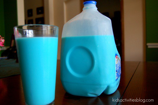 Blue Cow Milk For Kids Funny April Fool Prank Picture