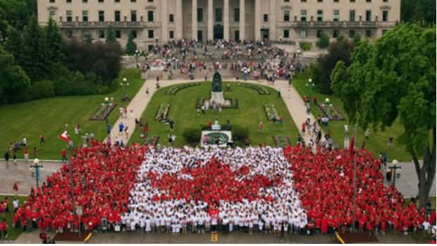 Canada Living Flag During Canada Day Celebration