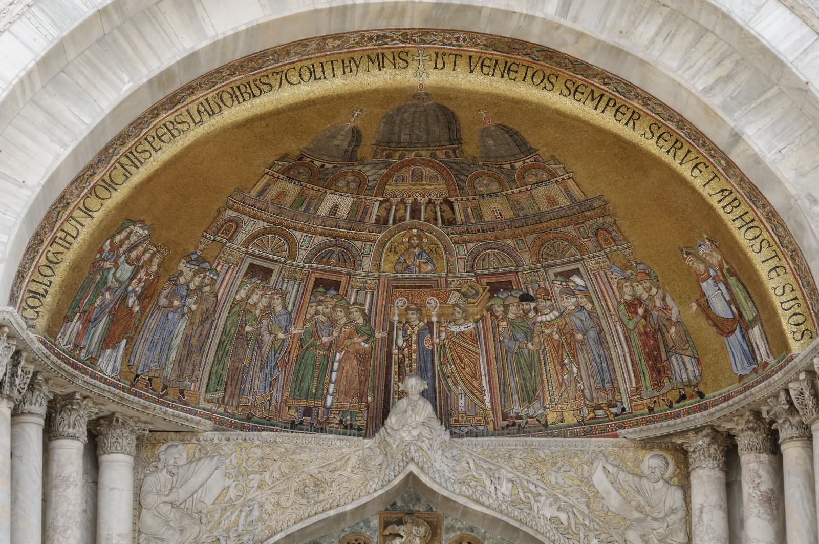 Ceiling Of St Mark's Basilica Inside Of Venice