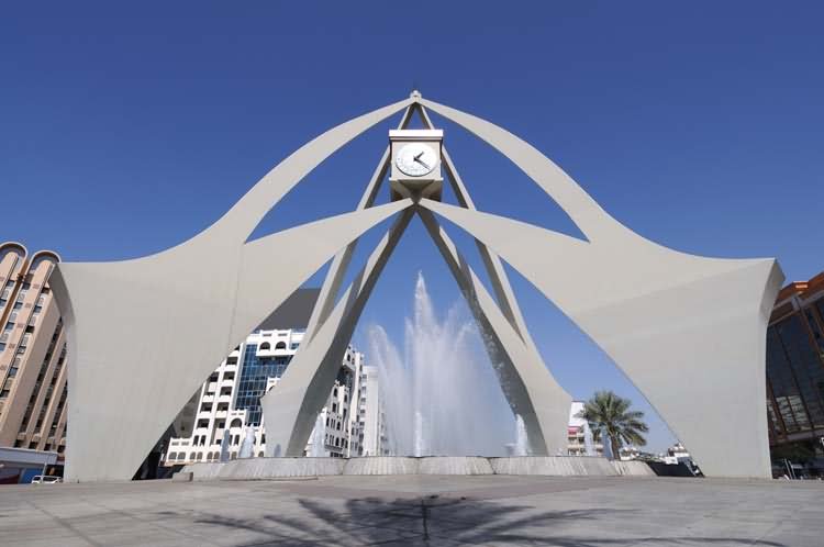 Close Up Of Deira Clocktower In Dubai