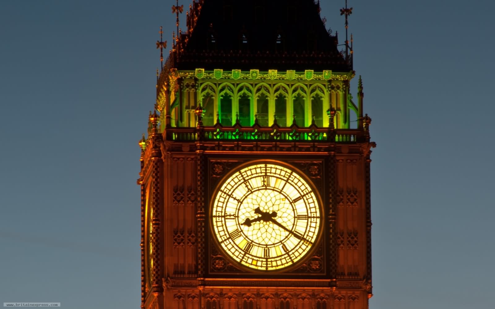 Closeup Of Big Ben Clock Night Picture