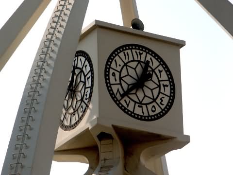 Closeup Of Clock At Deira Clock Tower In Dubai