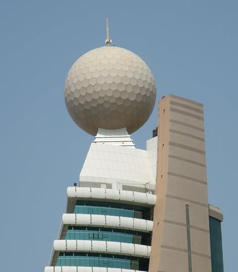 Closeup Of The Etisalat Tower Golf Ball Picture