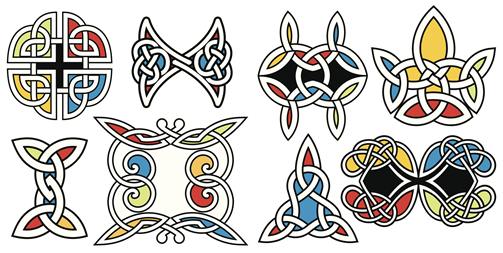 Colorful Celtic Irish Tattoo Designs