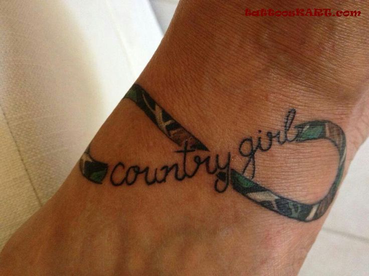 Country Girl Infinity Tattoo On Foot