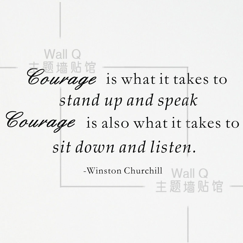 Courage is what it takes to stand up and speak; courage is also what it takes to sit down and listen - Winston Churchill