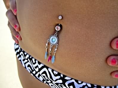 Cute Belly Piercing For Young Girls