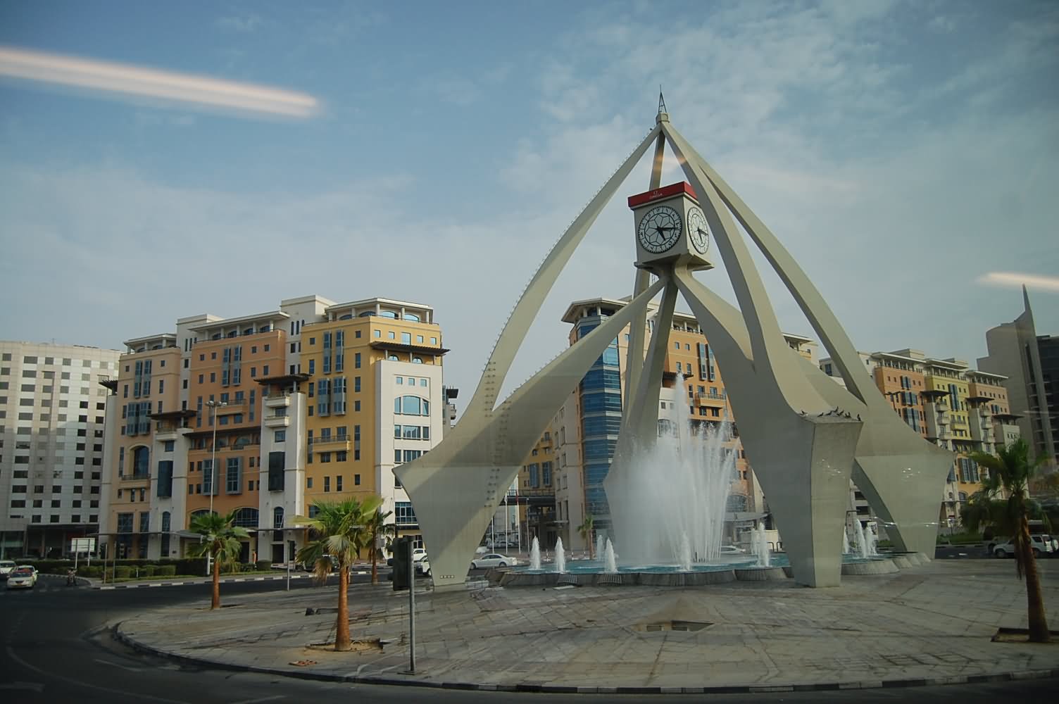 Deira Clocktower Fountain At Dubai