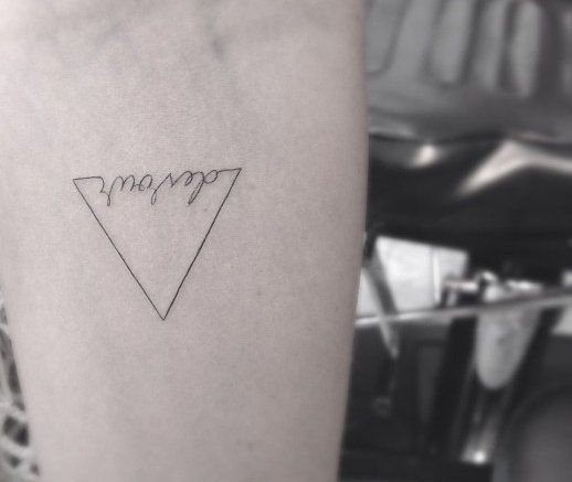 Devour Triangle Tattoo Design