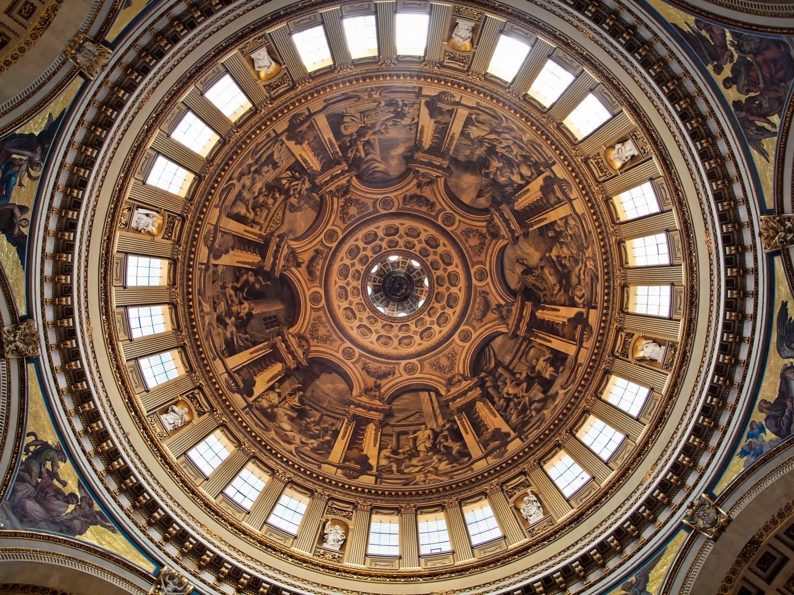 Dome Inside St Paul's Cathedral, London