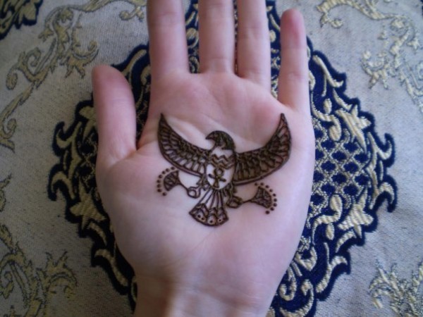 Egyptian Tattoo On Left Palm