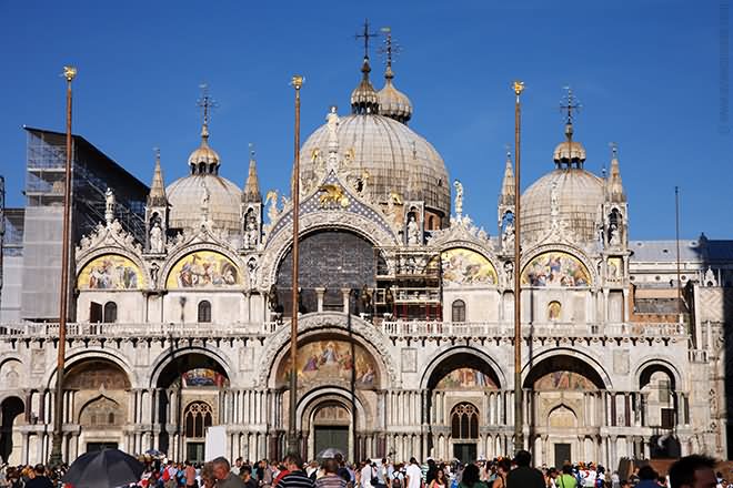 Exterior View Of St Mark's Basilica, Venice