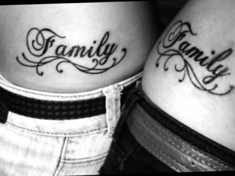 Family Tattoo On Couple Side Rib