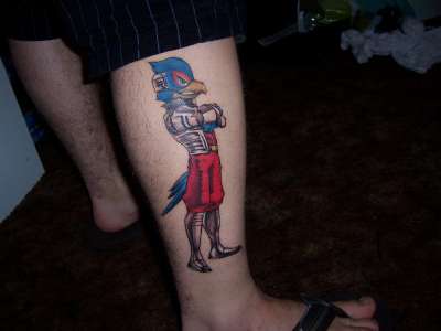 Fantastic Video Game Tattoo On Leg