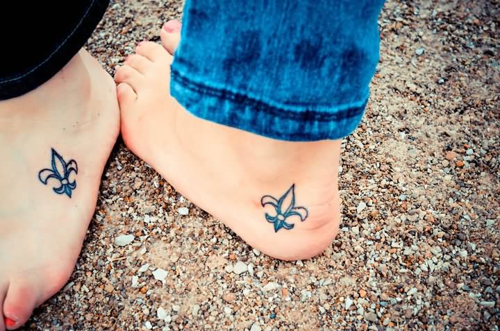Fleur De Lis Tattoo On Heel