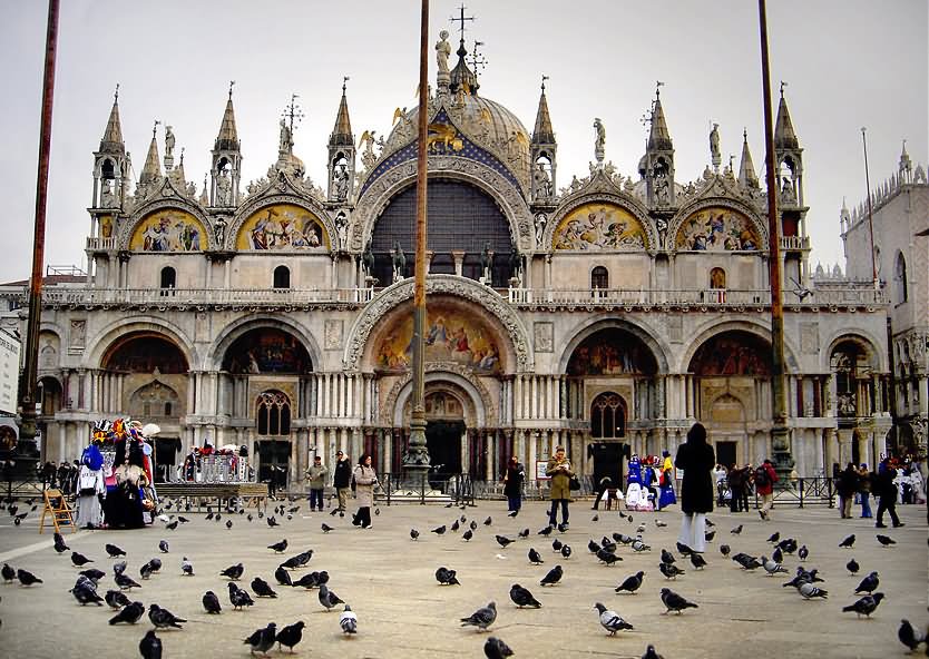Front View Of St Mark's Basilica