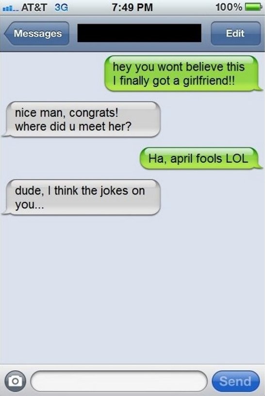 Funny April Fool Chatting Picture