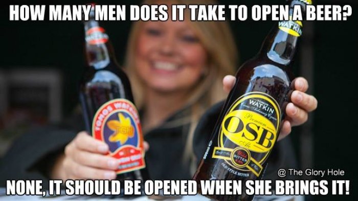Funny Beer Meme How Many Men Does It Take To Open Beer Picture