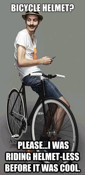 Funny Bicycle Helmet Meme Image