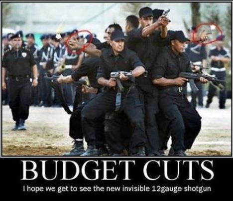 Funny Budget Cuts Cop Meme Image