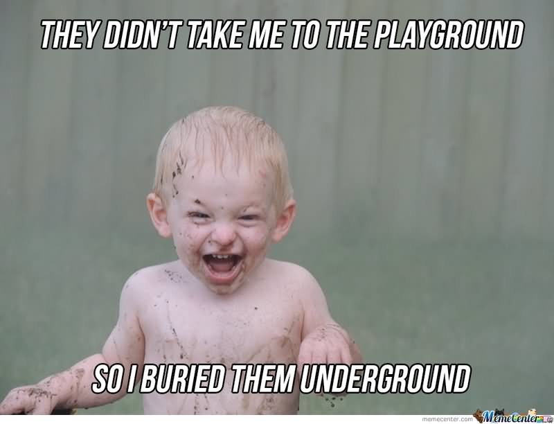 Funny Children Meme They Don't Take Me To The Playground Photo
